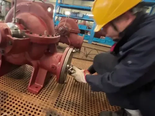 Split Case Pump Water Pressure Test